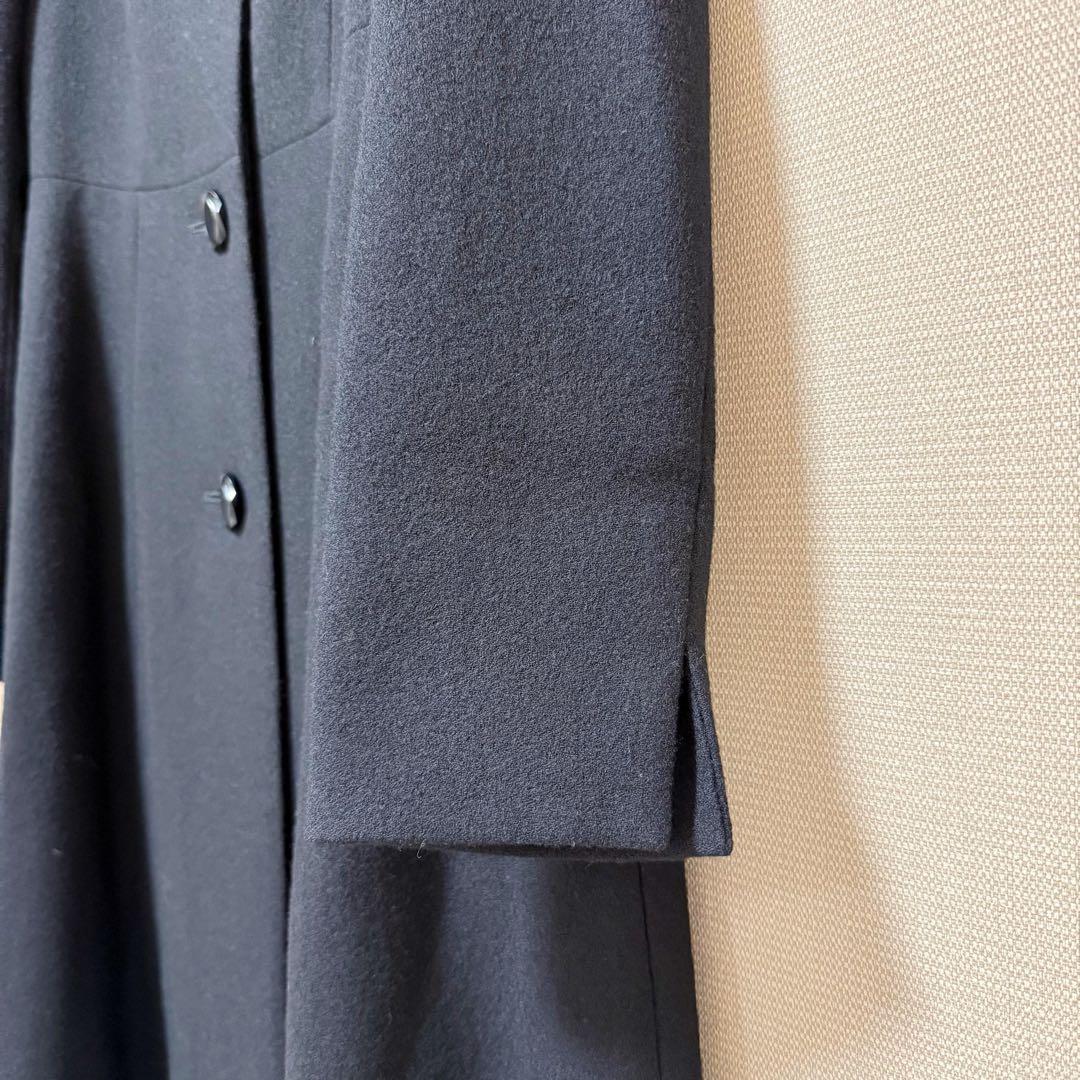 【新品】マダムヒロコ フォーマルロングコート 黒 ７号尾州産ウール100%上質