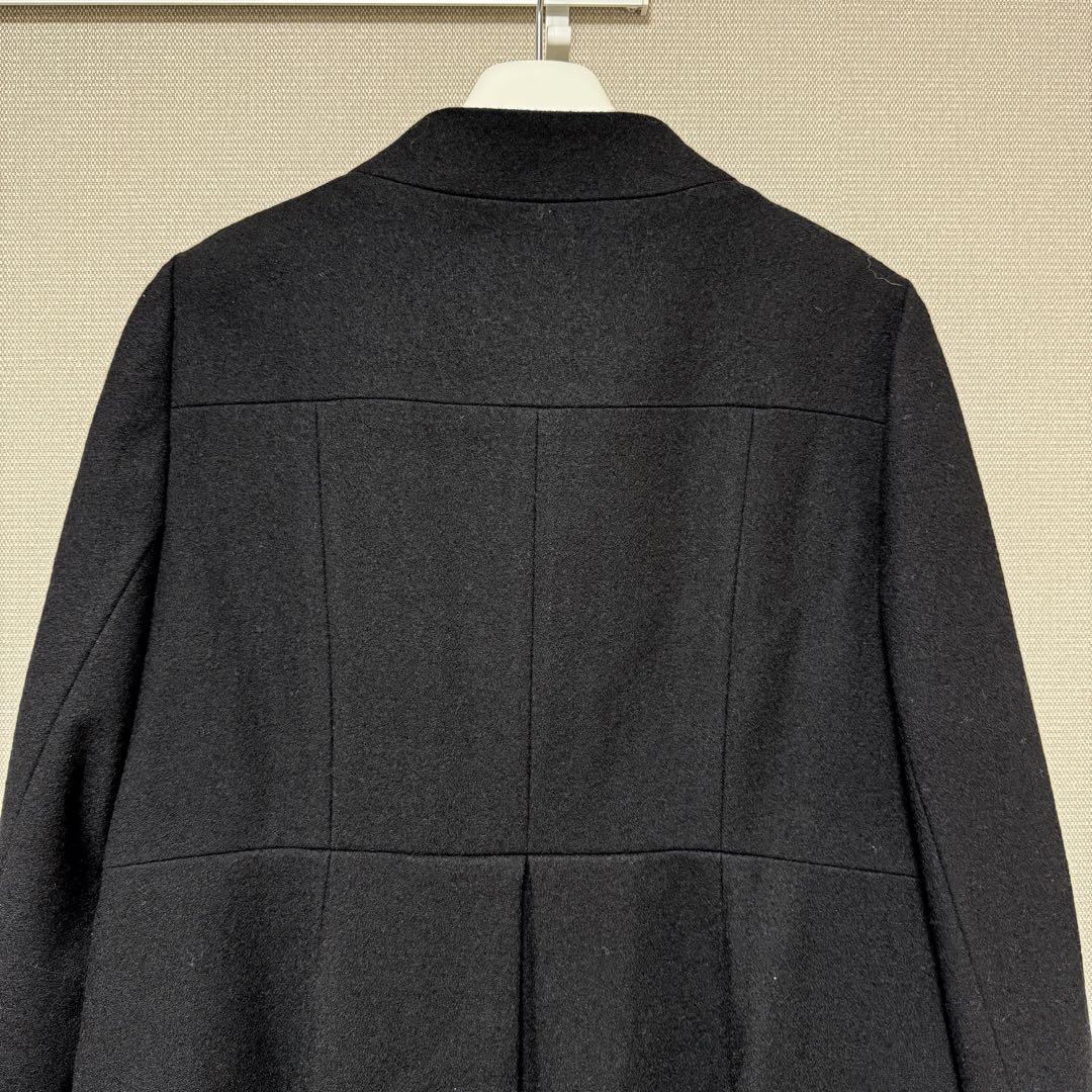 【新品】マダムヒロコ フォーマルロングコート 黒 ７号尾州産ウール100%上質