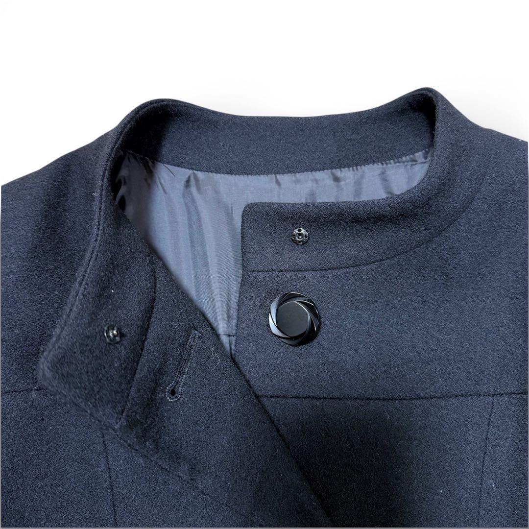 【新品】マダムヒロコ フォーマルロングコート 黒 ７号尾州産ウール100%上質