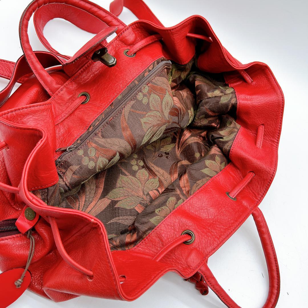 美品 IBIZA リュック　バックパック　花モチーフ　レザー A4可能 f308