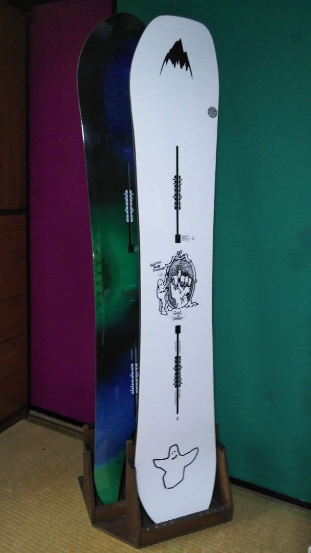 スノーボードスタンドラック　２本用　左側用　カラークリヤー