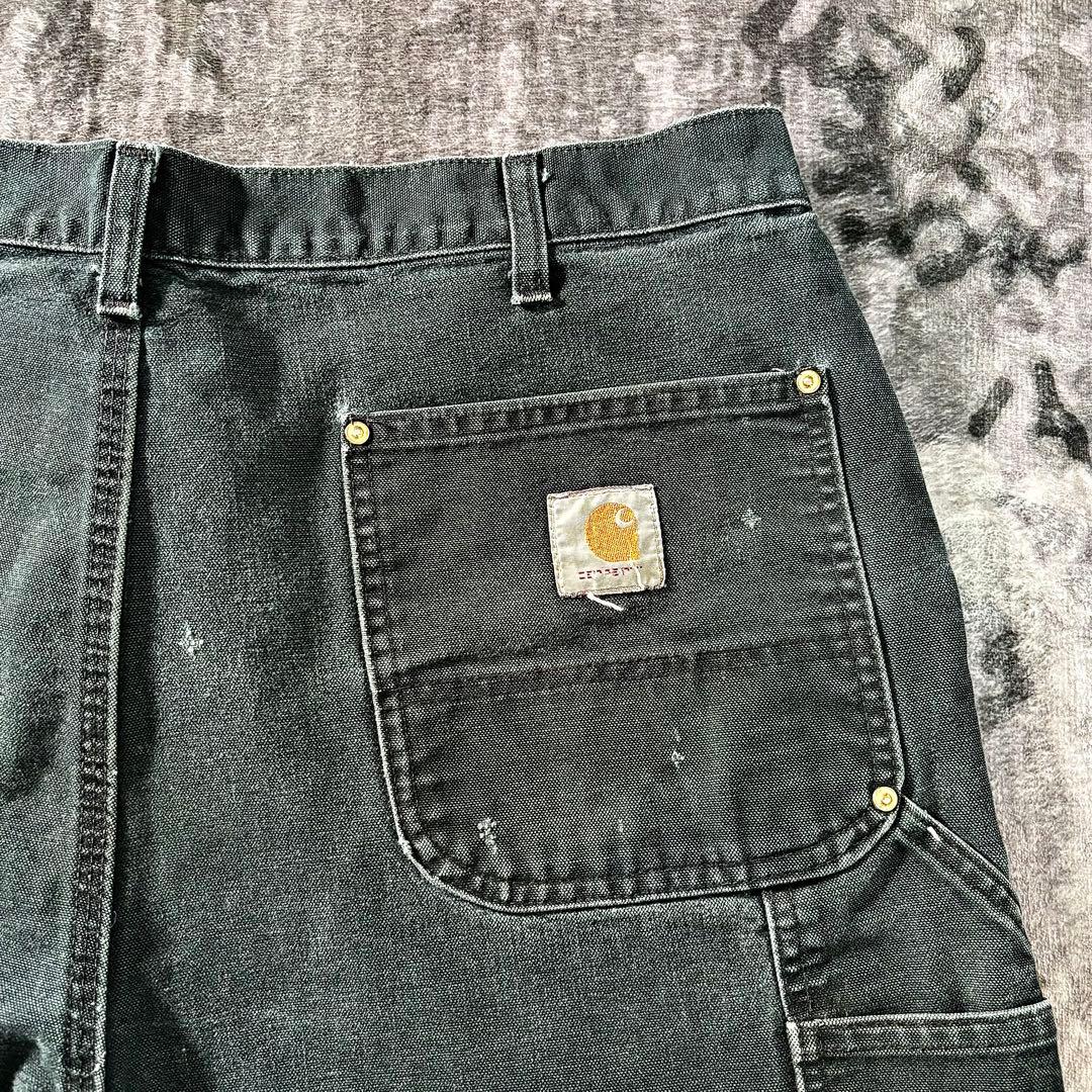 コメ欄セール！フェードブラック ダメージ×ペンキ 雰囲気系 ダブルニー 一点物