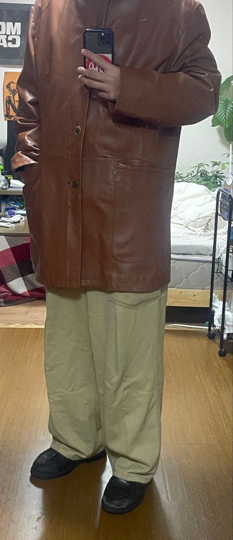 ユーロ　ヴィンテージ　ラム コート ジャケット 50 ランバン　コレクション