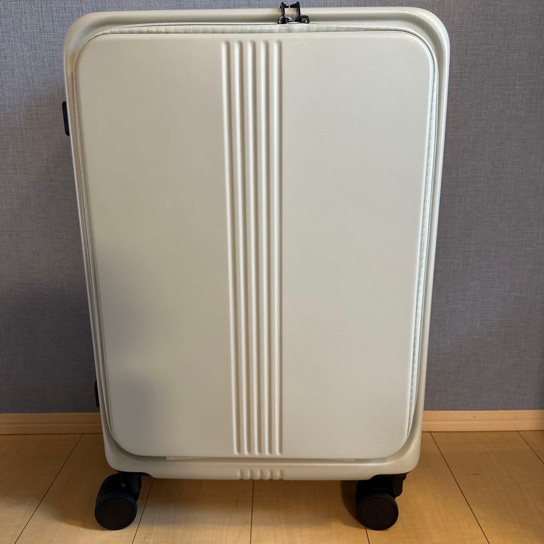 ☆未使用級☆ MAIMO キャリーケース M ライトベージュ　フロントオープン