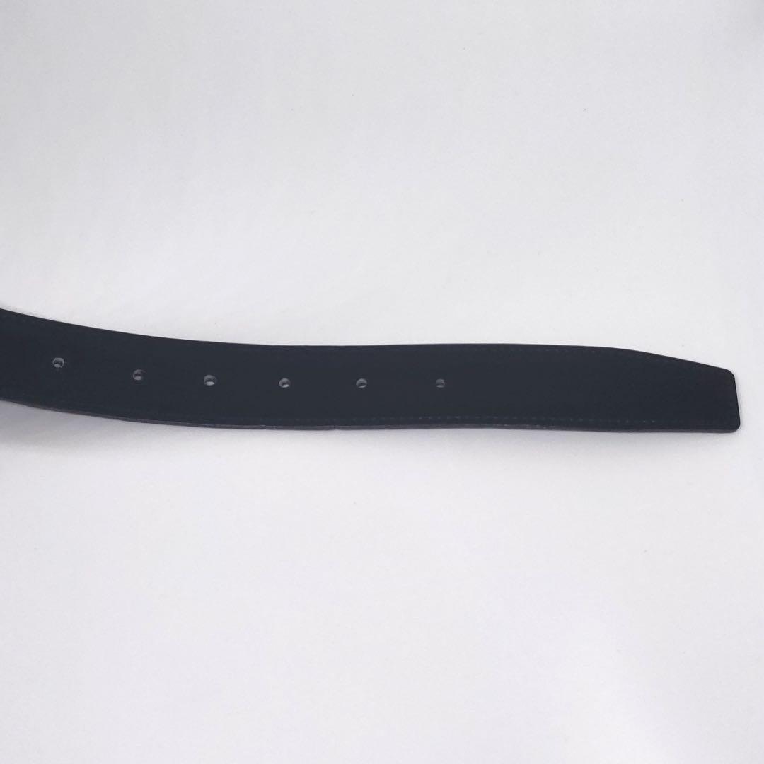 HERMES エルメス H レザー ベルト ブラック ブラウン 90 32MM