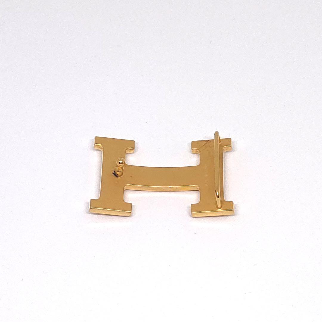 HERMES エルメス H レザー ベルト ブラック ブラウン 90 32MM