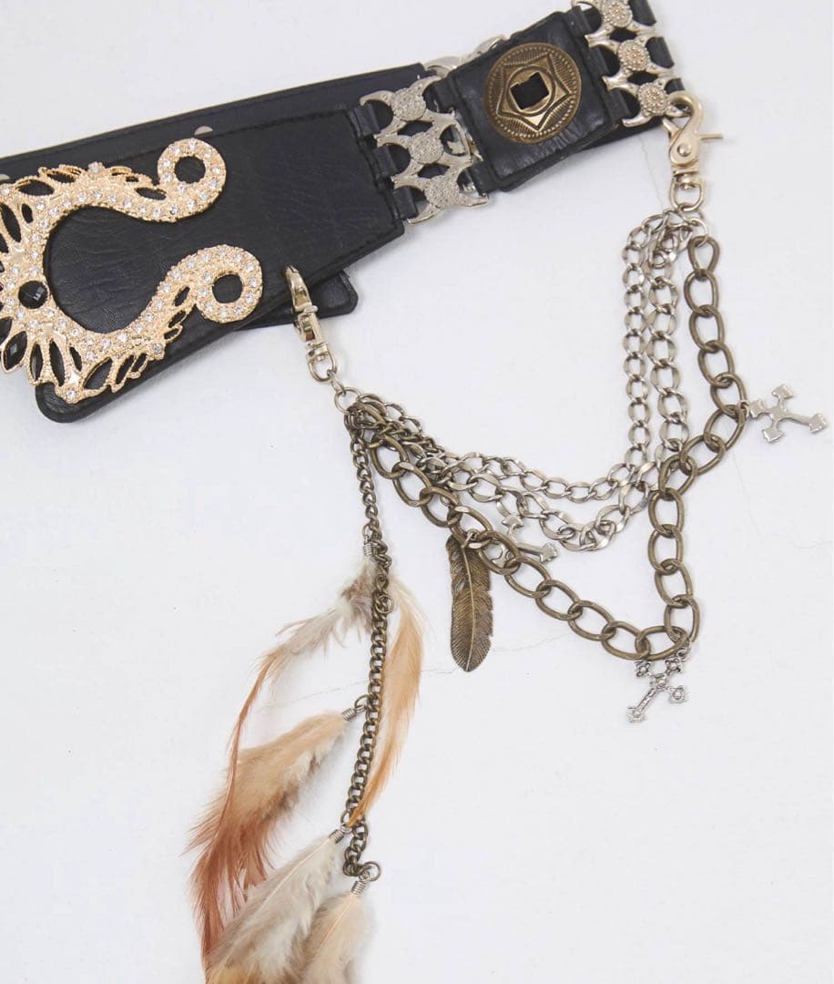 d.i.a. クラウンバックルフェザーベルト ブラック