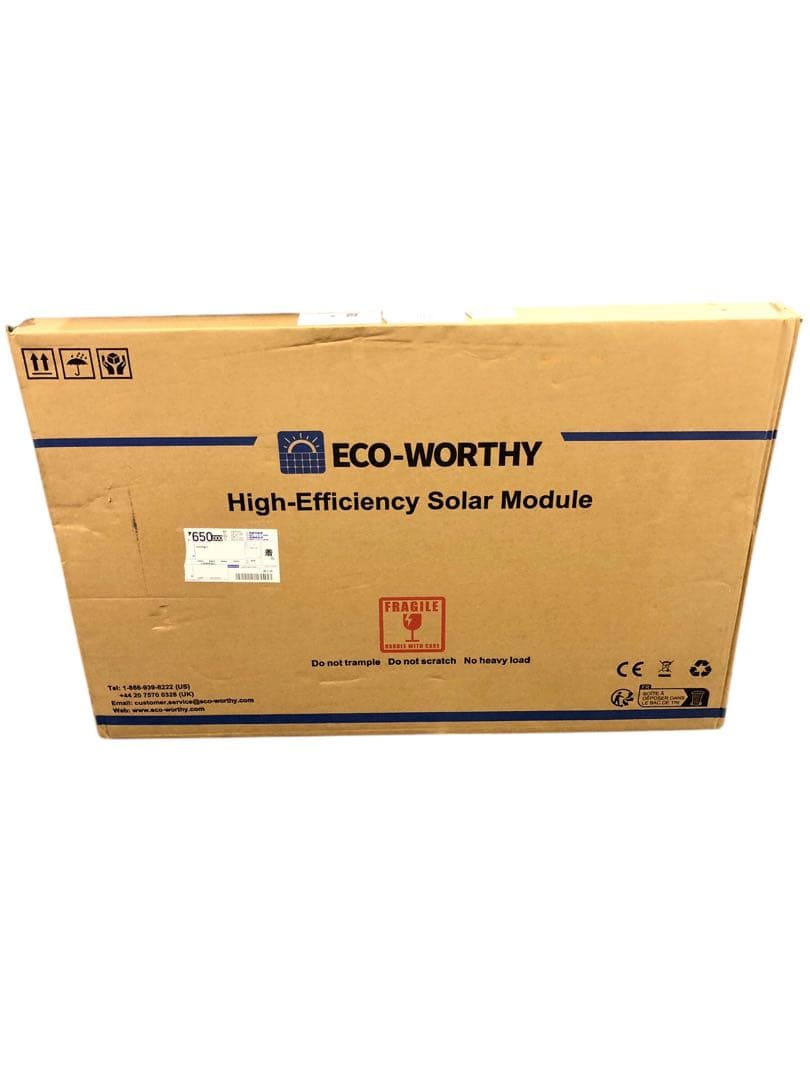 【開封済・未使用】ECO-WORTHY ソーラーパネル　100W　太陽光チャージ