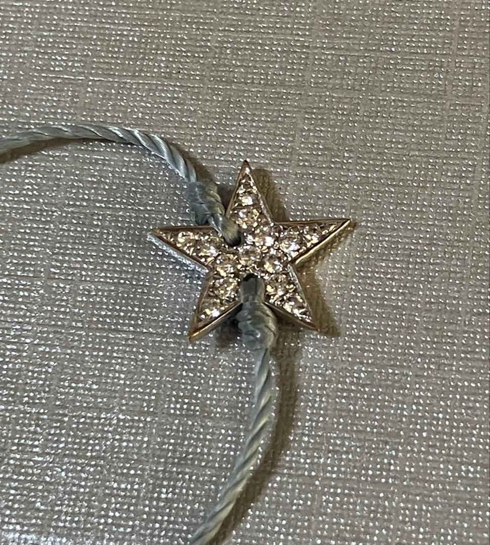 redLineブレスレット　ホワイトゴールドダイヤレッドラインスターブレスレット