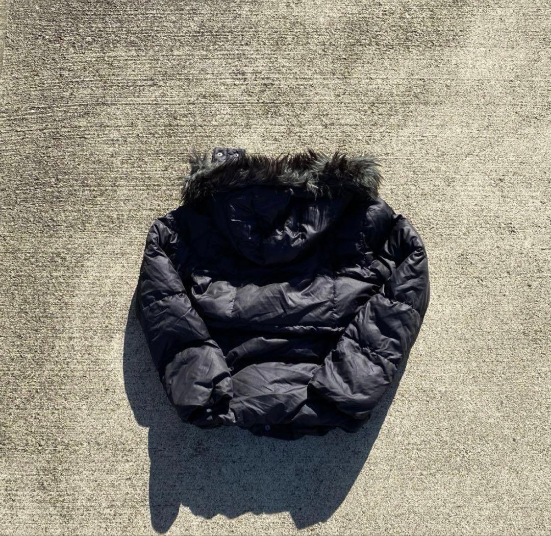 00s old uniqlo fur down jacket 光沢 短丈