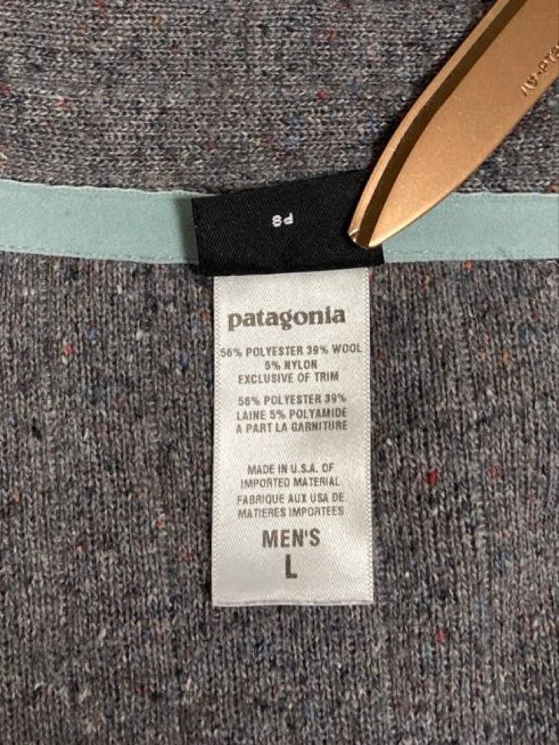 patagonia 復刻 デカタグ キルトアゲイン ニット ジャケット メンズL