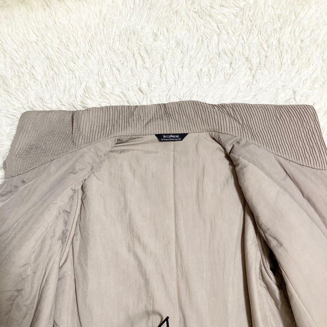 【美品】ヤッコマリカルド ピンタック プリーツ 中綿 ロングコート グレージュ