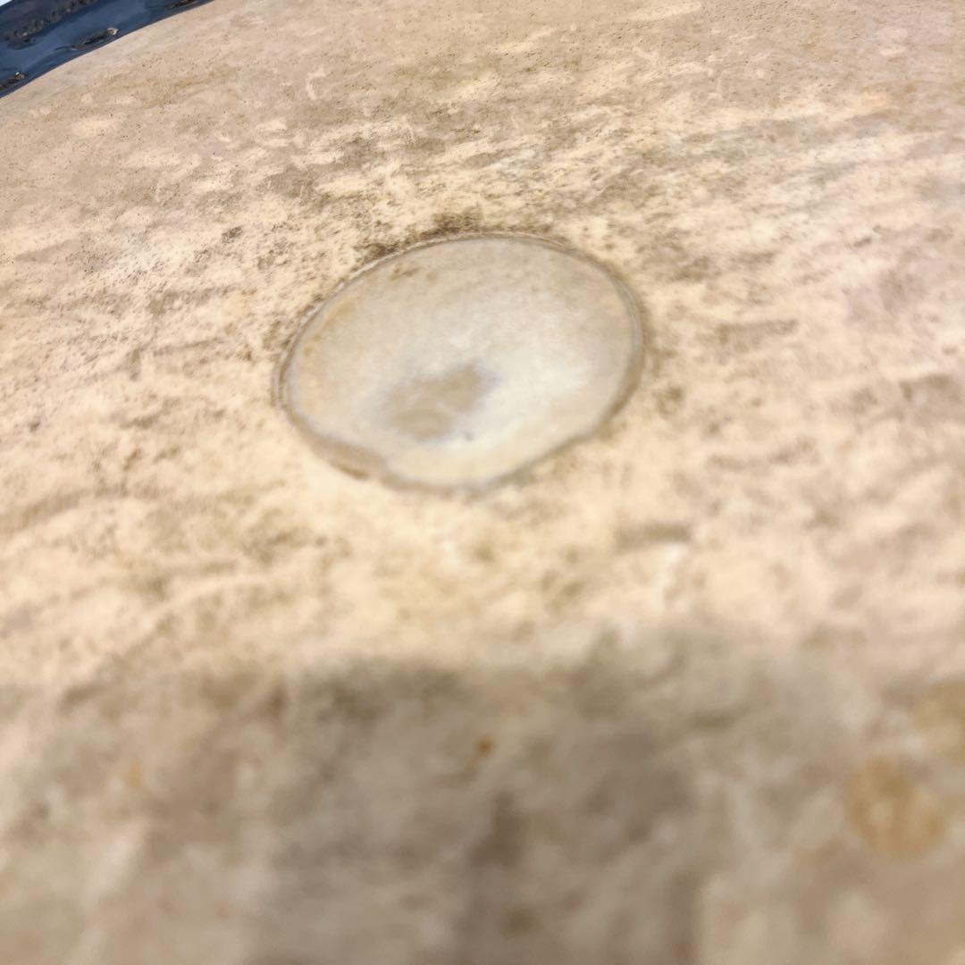 【希少】締め太鼓　蒔絵　和太鼓 35.5cm バチ付き　台座　和楽器　松　扇子