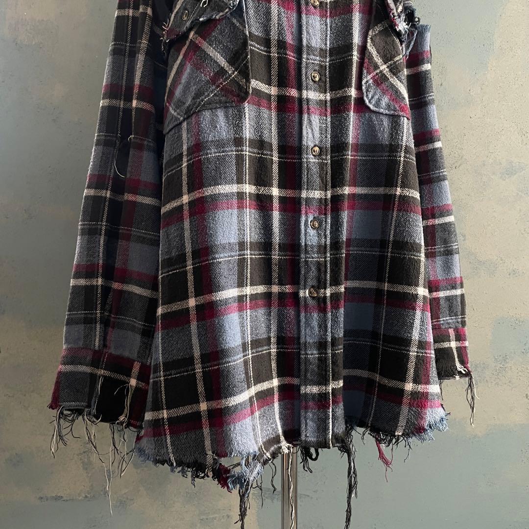 【リピーター様特別割引 】 grunge“襤褸”flannel shirt