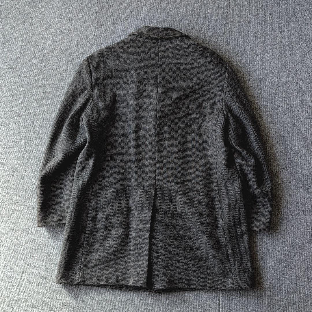USA製 ~90s HAGGAR ツイード チェスターコート ハーフコート 工場 古着