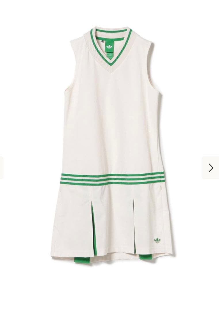 adidas レディース ワンピース ホワイト/グリーン