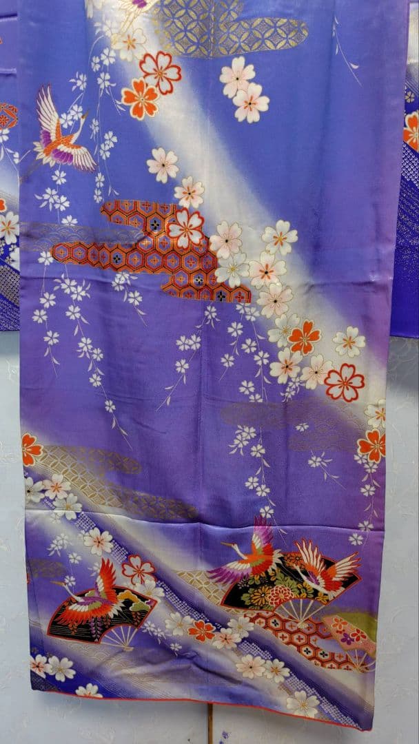 RK542洗える子供着物着丈130センチ裄丈50センチ7歳前後用