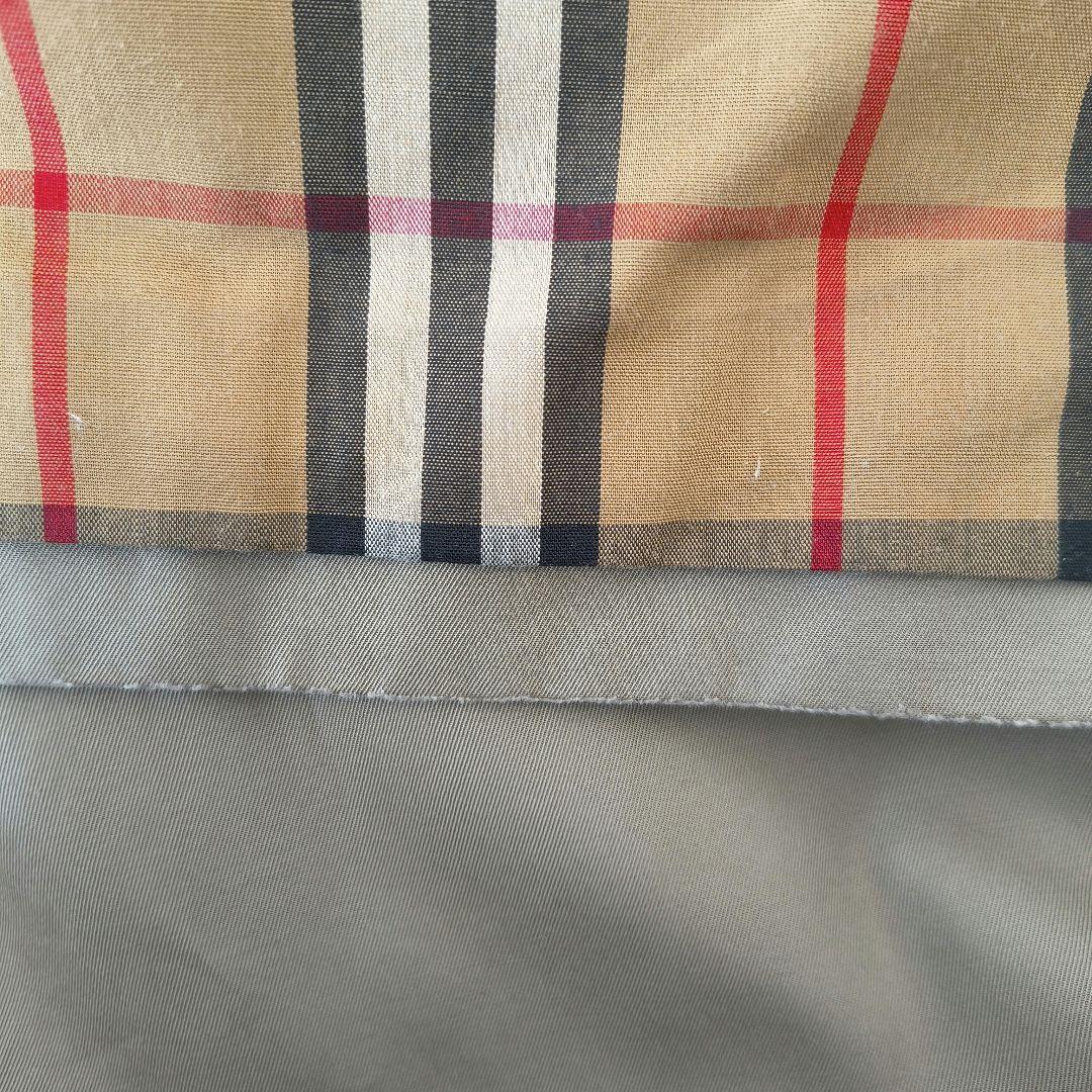 バーバリー・ベージュ・ ステンカラーコート・ 裏ノバチェック柄・ウールライナ一付