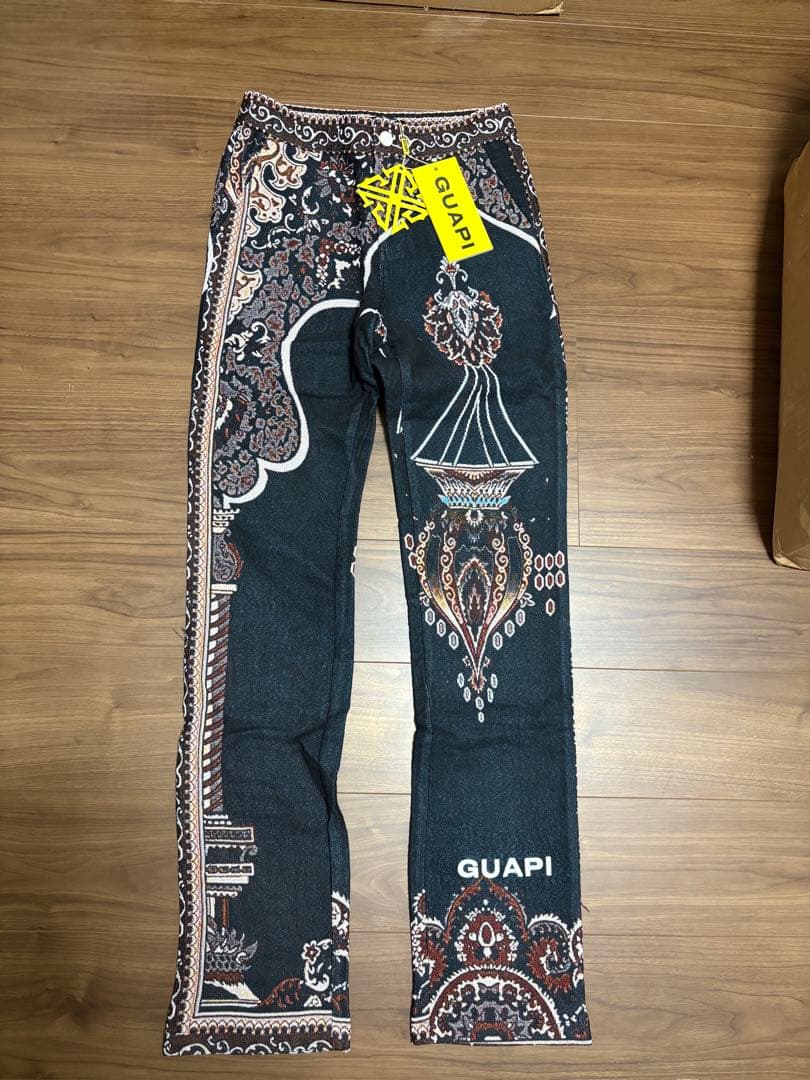 【新品】 GUAPI タペストリーパンツ ブラック サイズ28 激レア