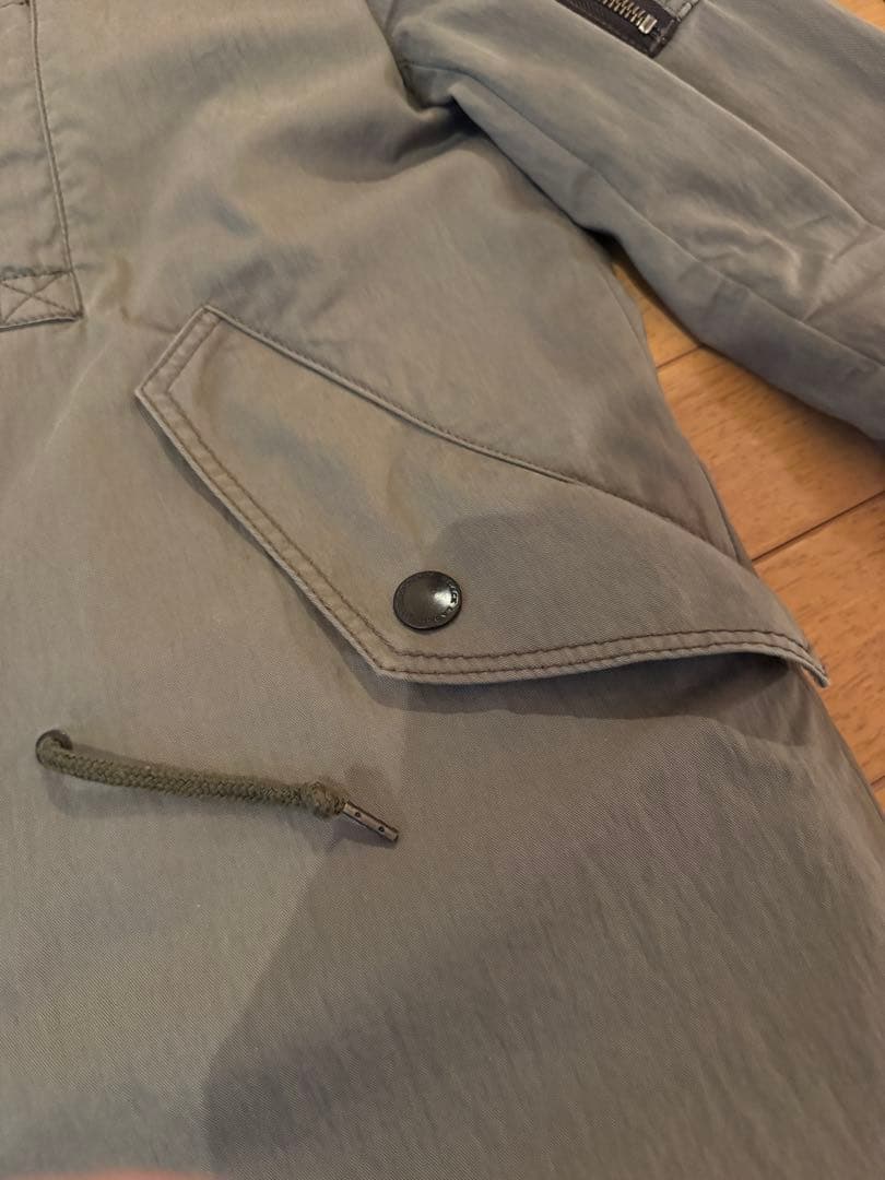 BURBERRY BLACK LABEL フード付きモッズコート LL