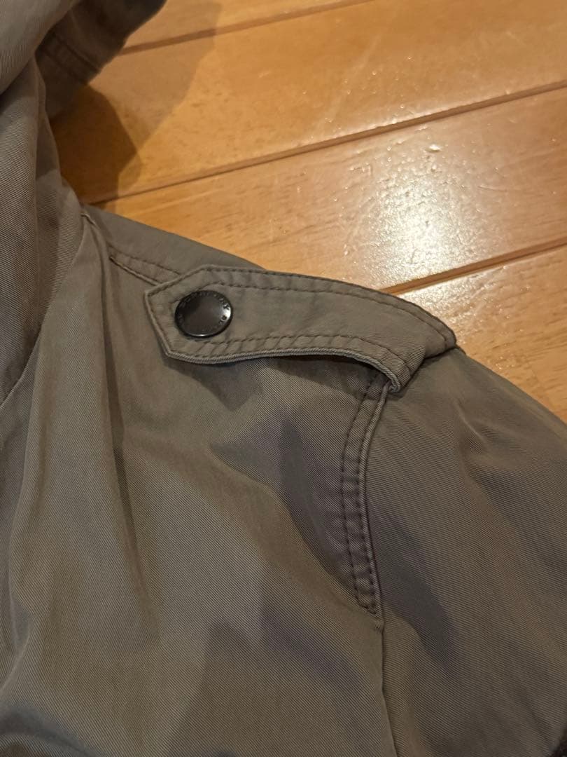 BURBERRY BLACK LABEL フード付きモッズコート LL