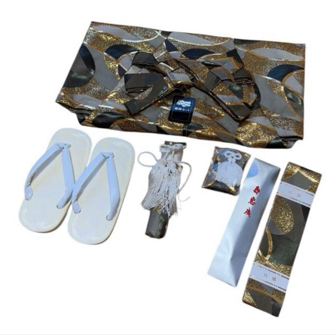 未使用品　お子様用着物袴セット　裃デザインセット　5歳男の子　七五三