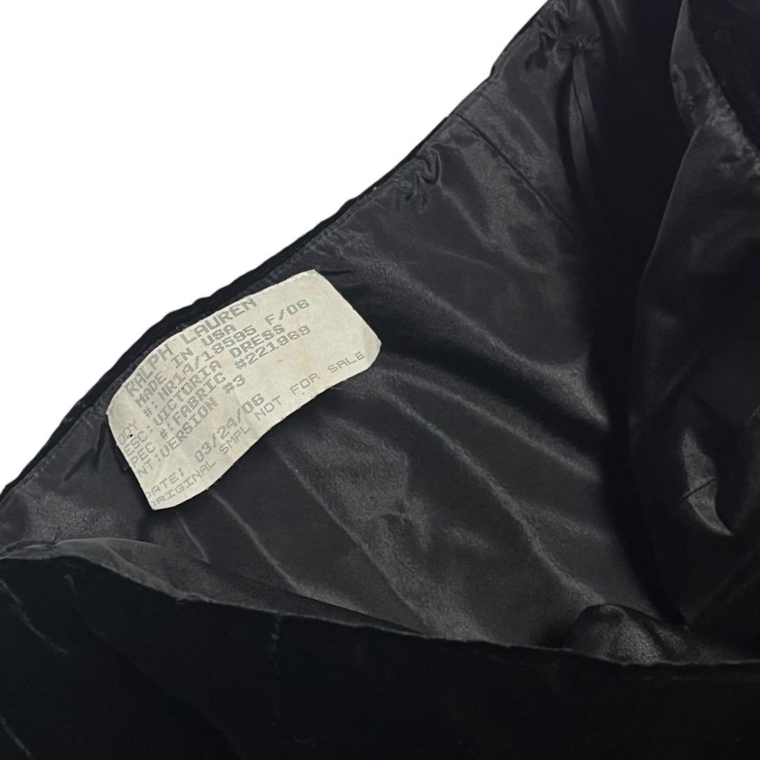 【タグ付】Ralph Lauren / エンパイアラインドレス 黒 m779