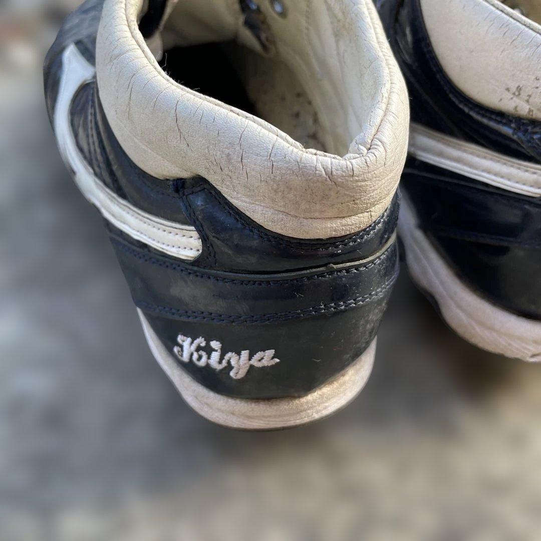 ミズノプロ 26.0cm プロ支給品 実使用 スパイク ネイビー ホワイト 野球