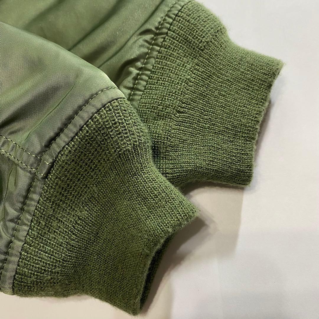 ALPHA アルファ MA-1 フライトジャケット セージ カーキ 短丈 タイト