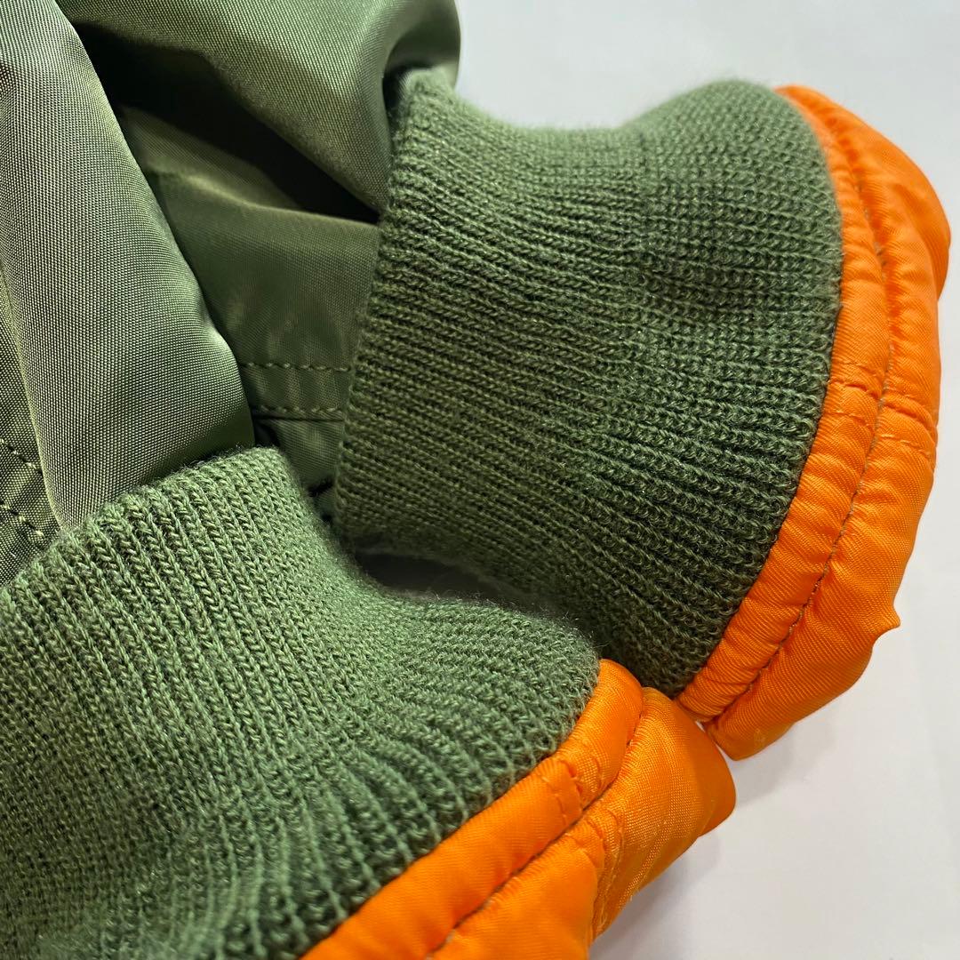 ALPHA アルファ MA-1 フライトジャケット セージ カーキ 短丈 タイト