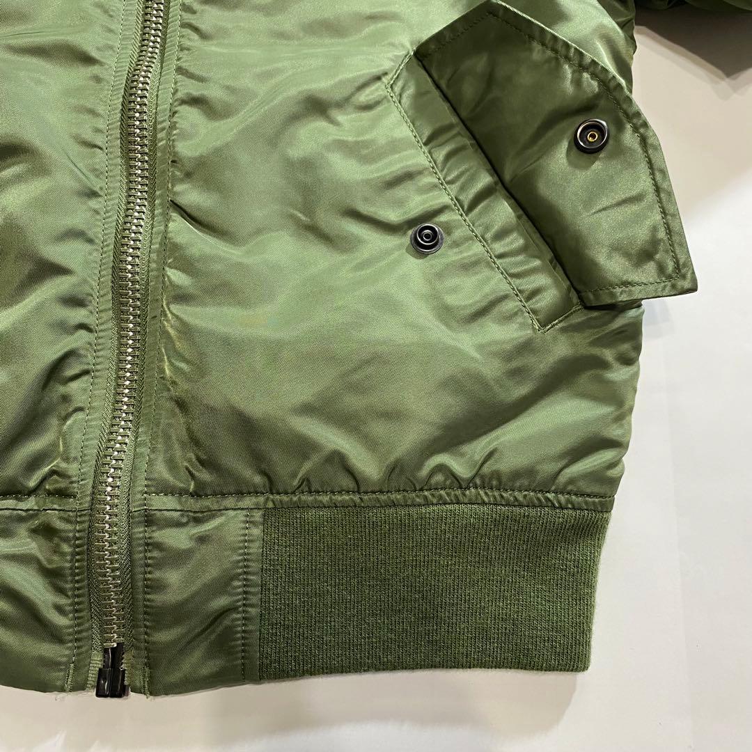 ALPHA アルファ MA-1 フライトジャケット セージ カーキ 短丈 タイト