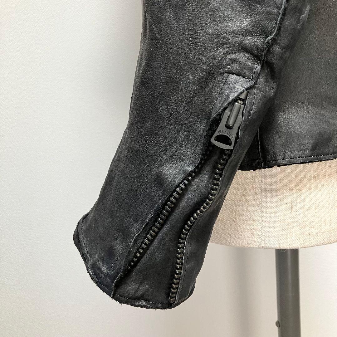 希少✨美品✨シシ sisii 牛革 カウレザージャケット 黒 シングルライダース