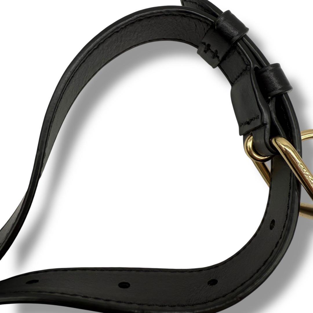 美品】COACH コーチ ボディバッグ PVC クロスボディ 金具ロゴ 茶