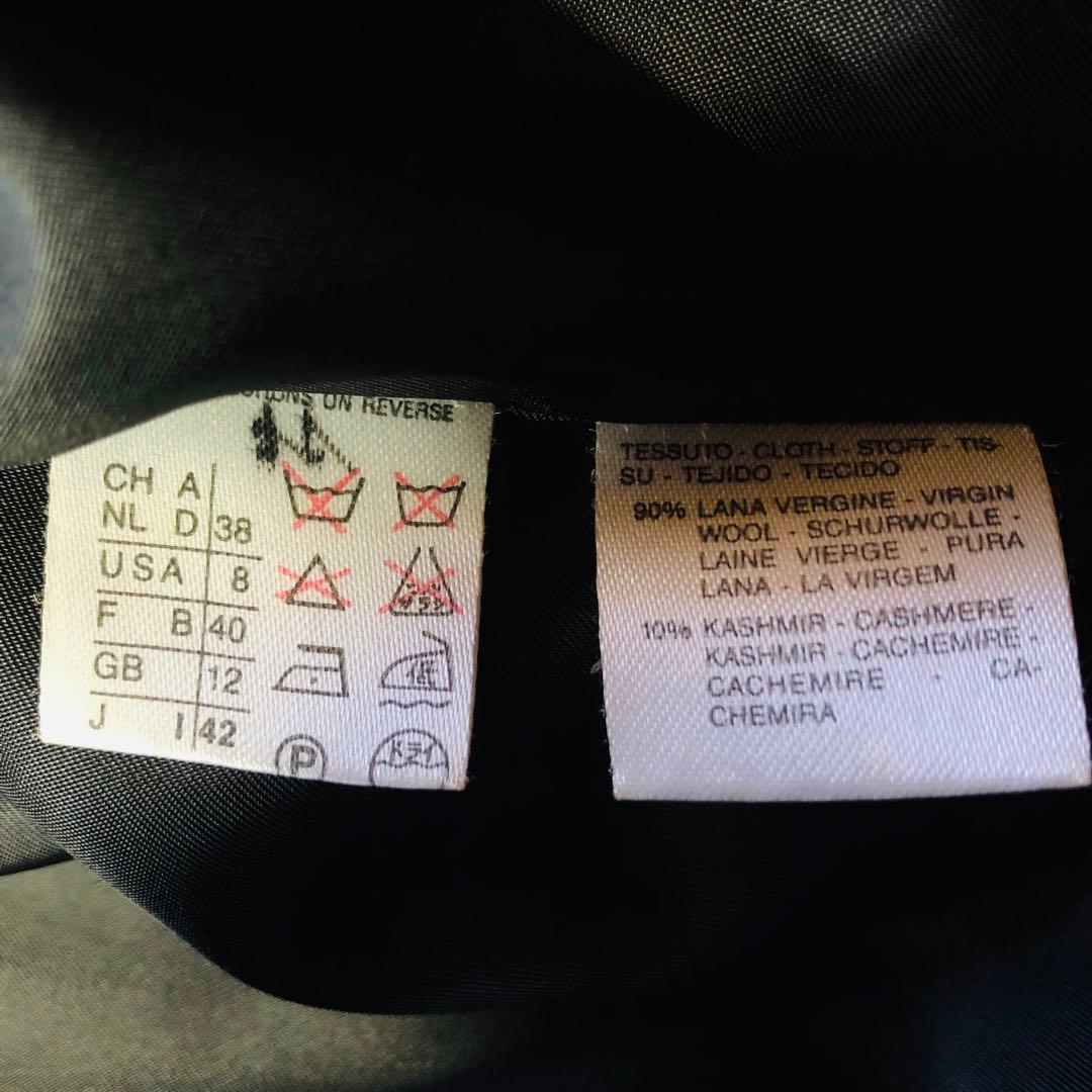 希少42大きめ✨マックスマーラ ガウンコート マキシ カシミヤ ビッグカラー 黒