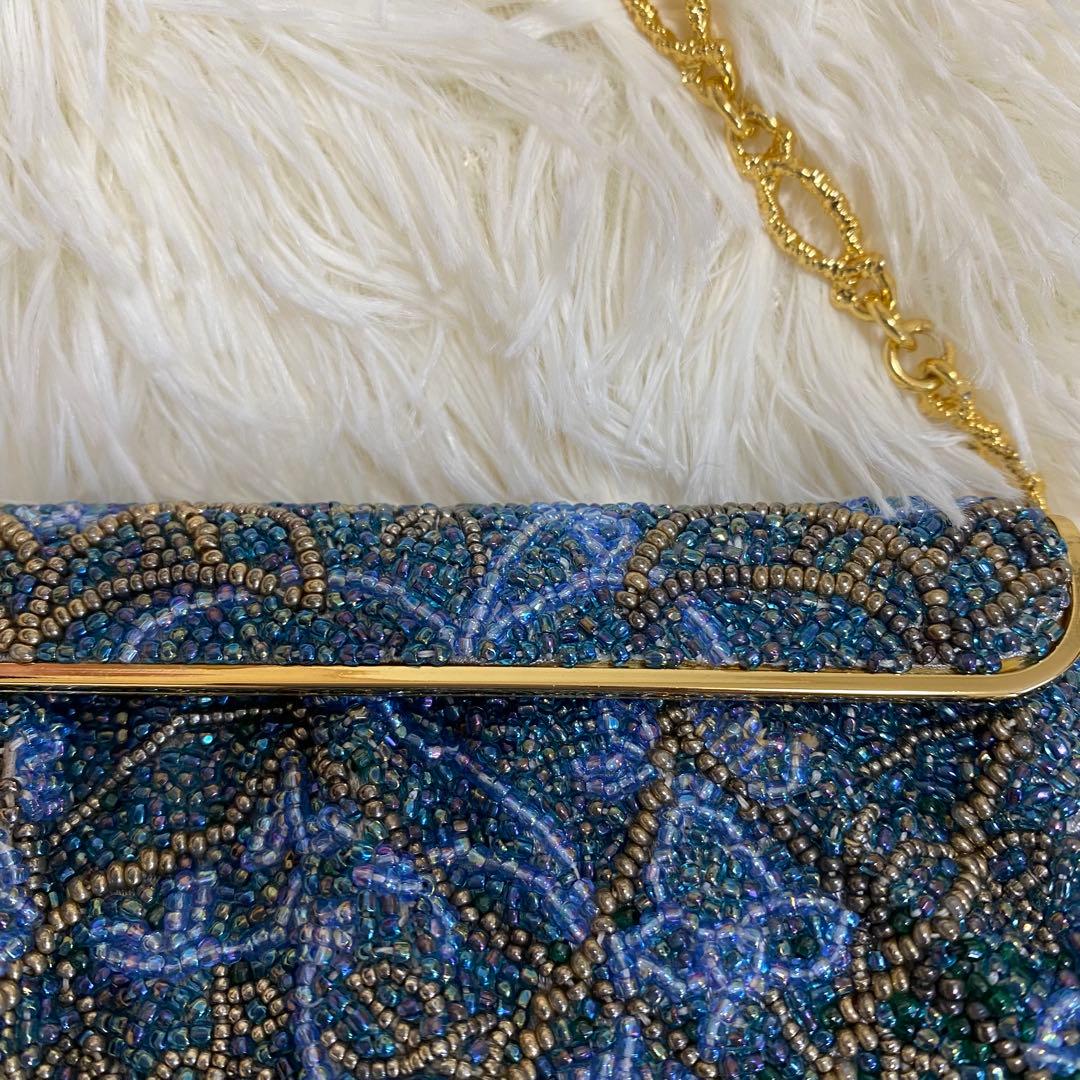 美品 Katsumi Tokyo かつみ ビーズ ハンドバッグ パーティバッグ