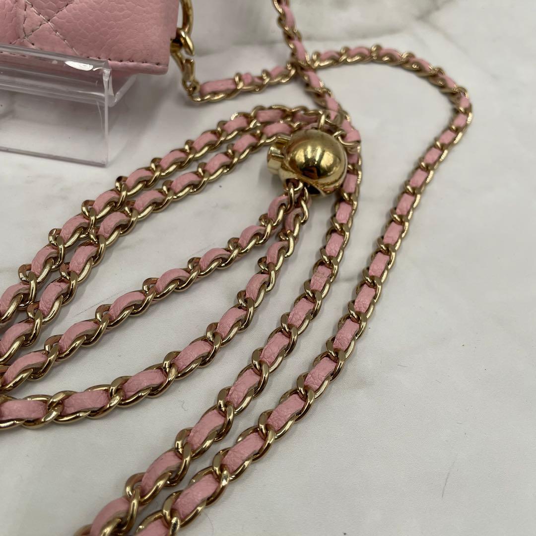 【希少 美品】 シャネル iPHONE15PRO マトラッセ キャビアスキン