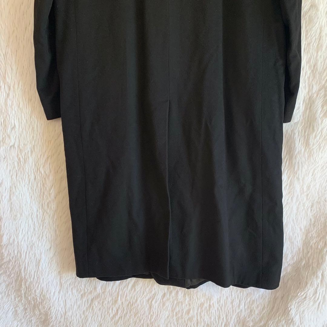 カシミヤ ダブルブレストコート L ブラック メンズ 日本製 紳士 通勤 上品