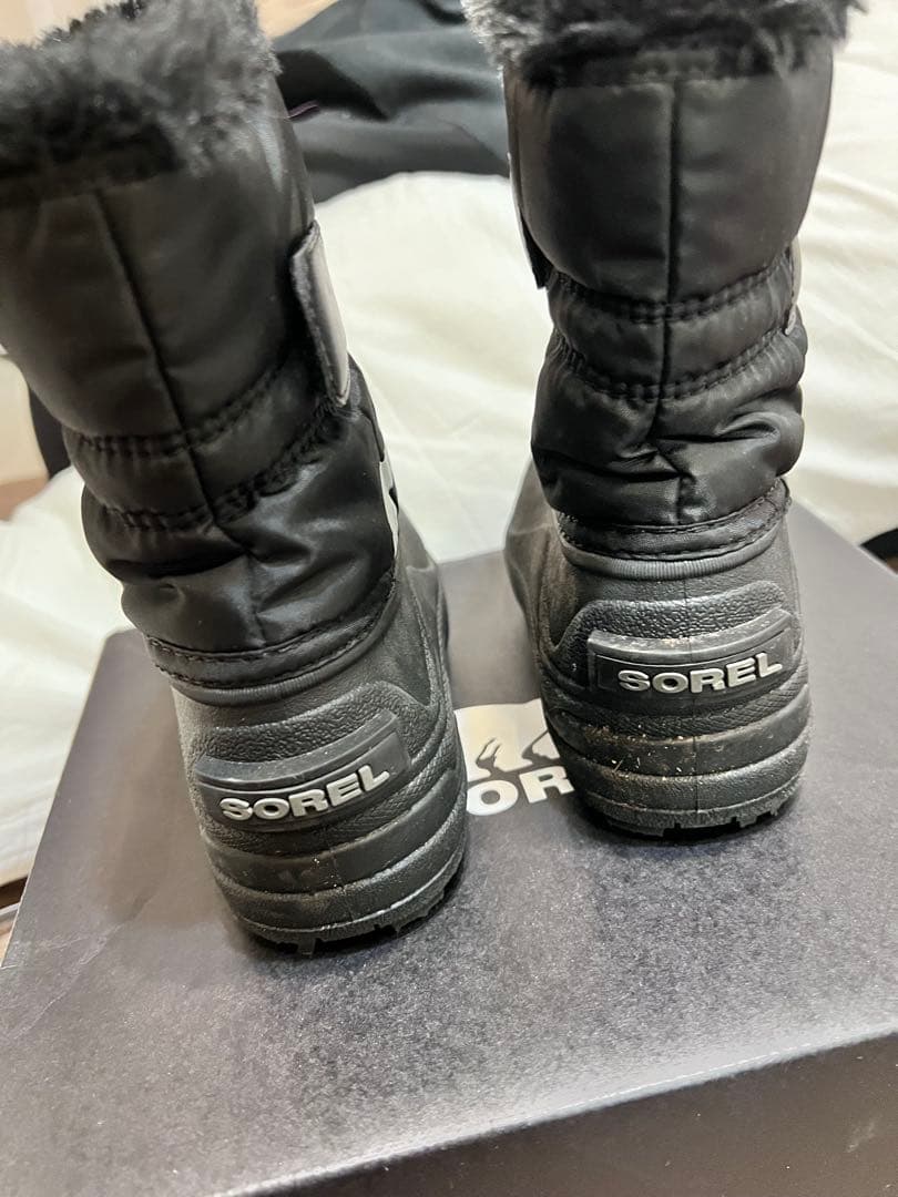 【SOREL】 子ども用 ブラック ブーツ