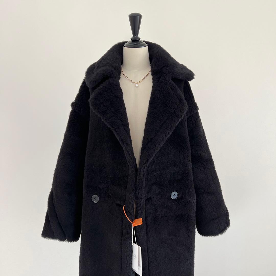 新品未使用 ベアロングコート テディコート ブラック