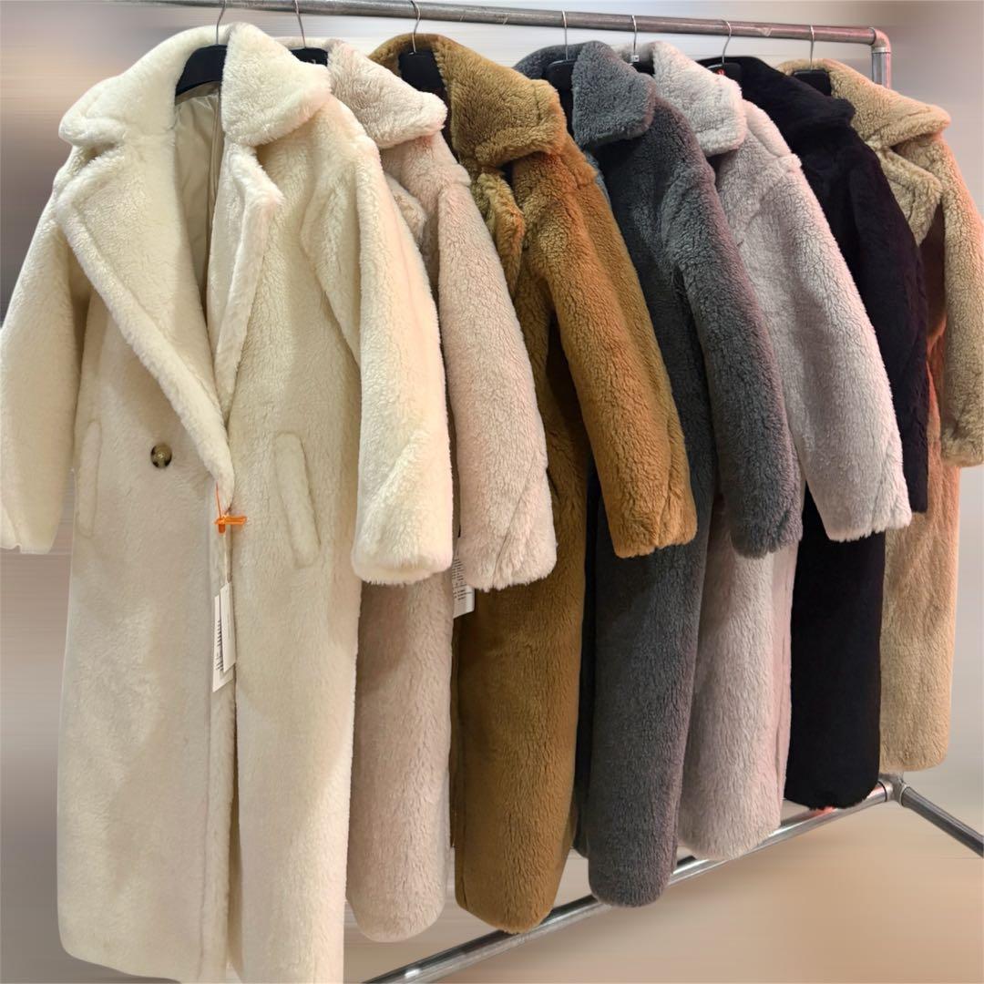 新品未使用 ベアロングコート テディコート ブラック