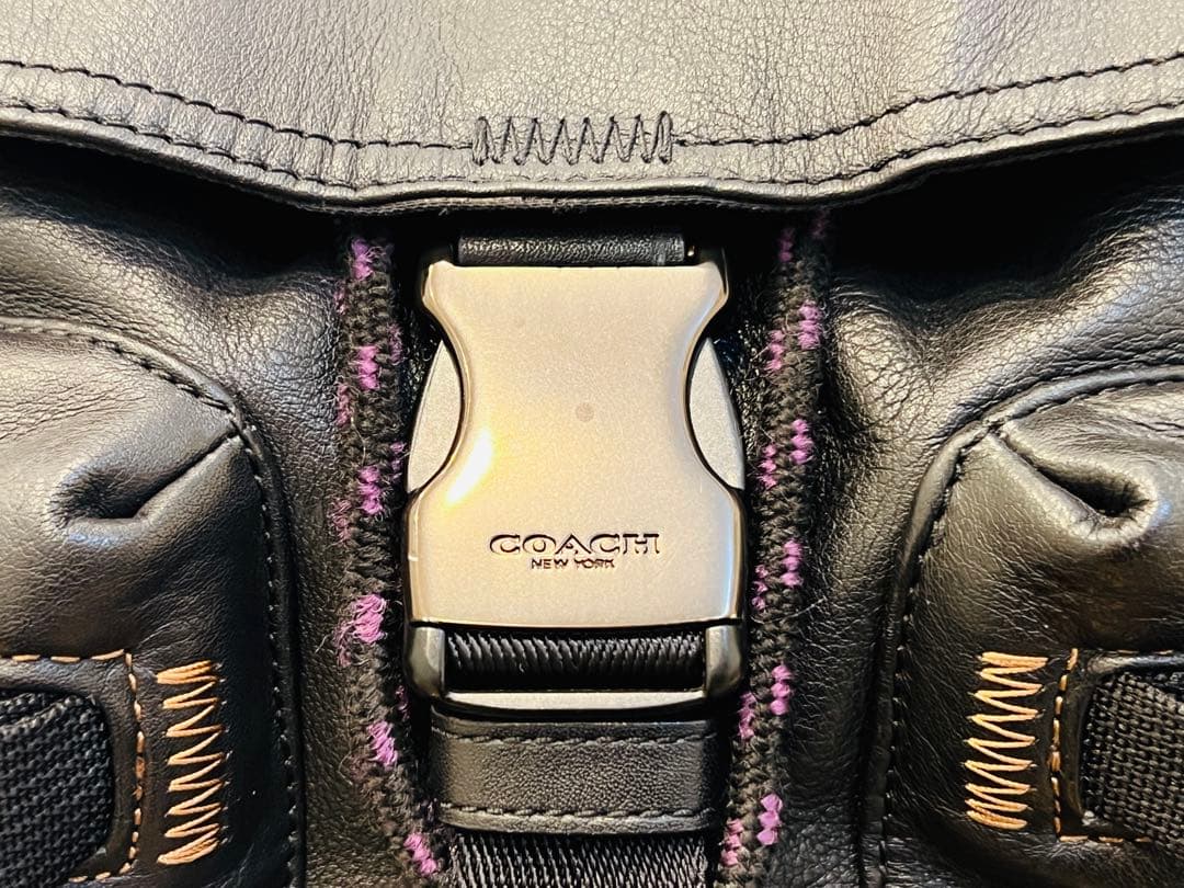 ◆COACH コーチ リュック バックパック レザー ブラック 保管品◆