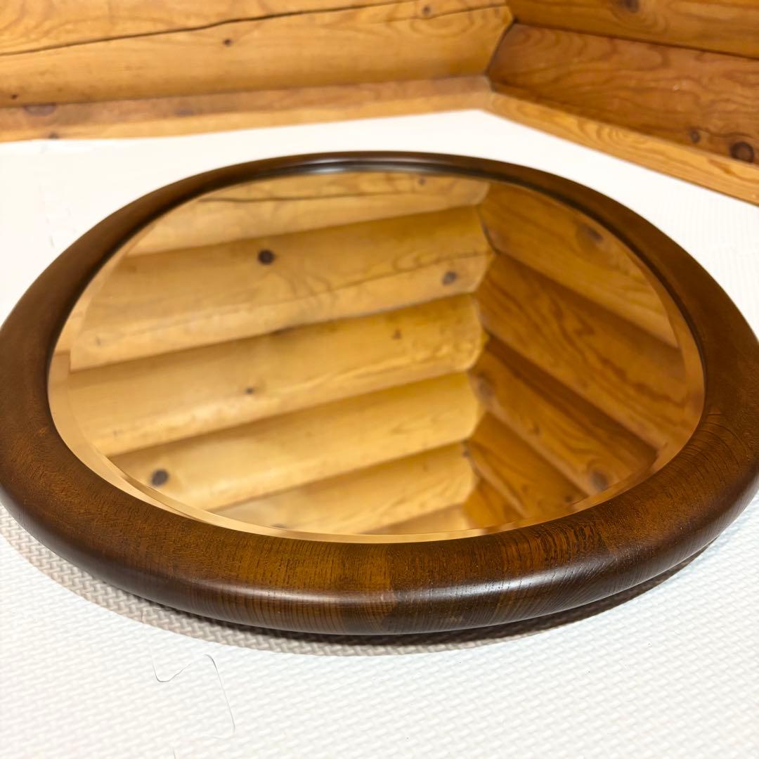 【希少】カリモク karinoku オーバル ウォールミラー 壁掛け鏡