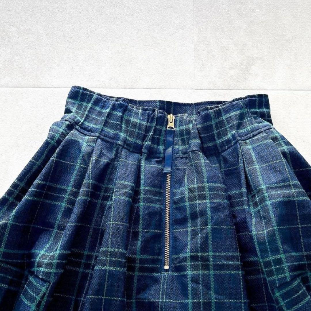 ジェンヌ　タータン チェック スカート近年モデル洗えるjenneフレア