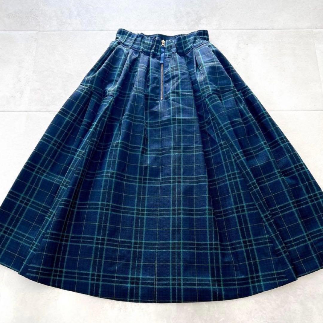 ジェンヌ　タータン チェック スカート近年モデル洗えるjenneフレア