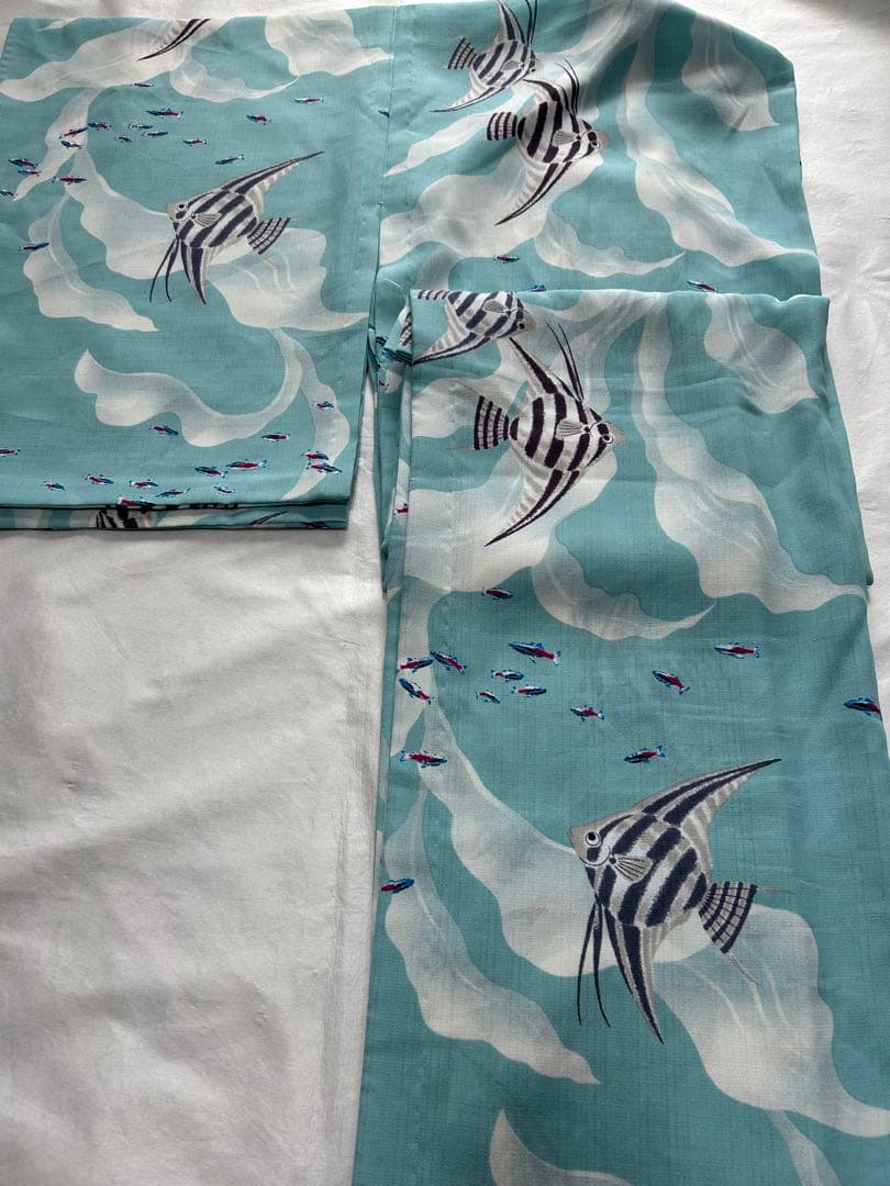 撫松庵　浴衣　セオアルファ　お魚柄　魚　熱帯魚　水族館　夏着物　単衣