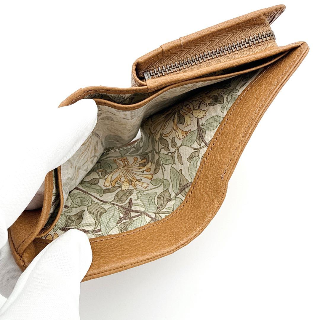 美品】Dakota 二つ折り財布 コンパクト 本革 馬蹄 L字ファスナー