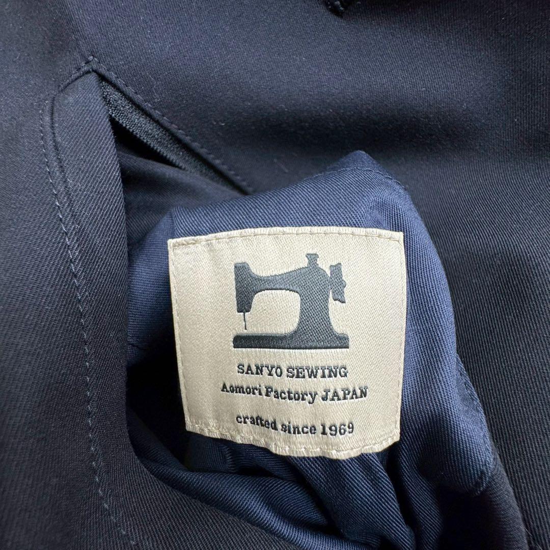 極美品✨ SANYO 100年コート ステンカラーコート 比翼 ライナー付 LL