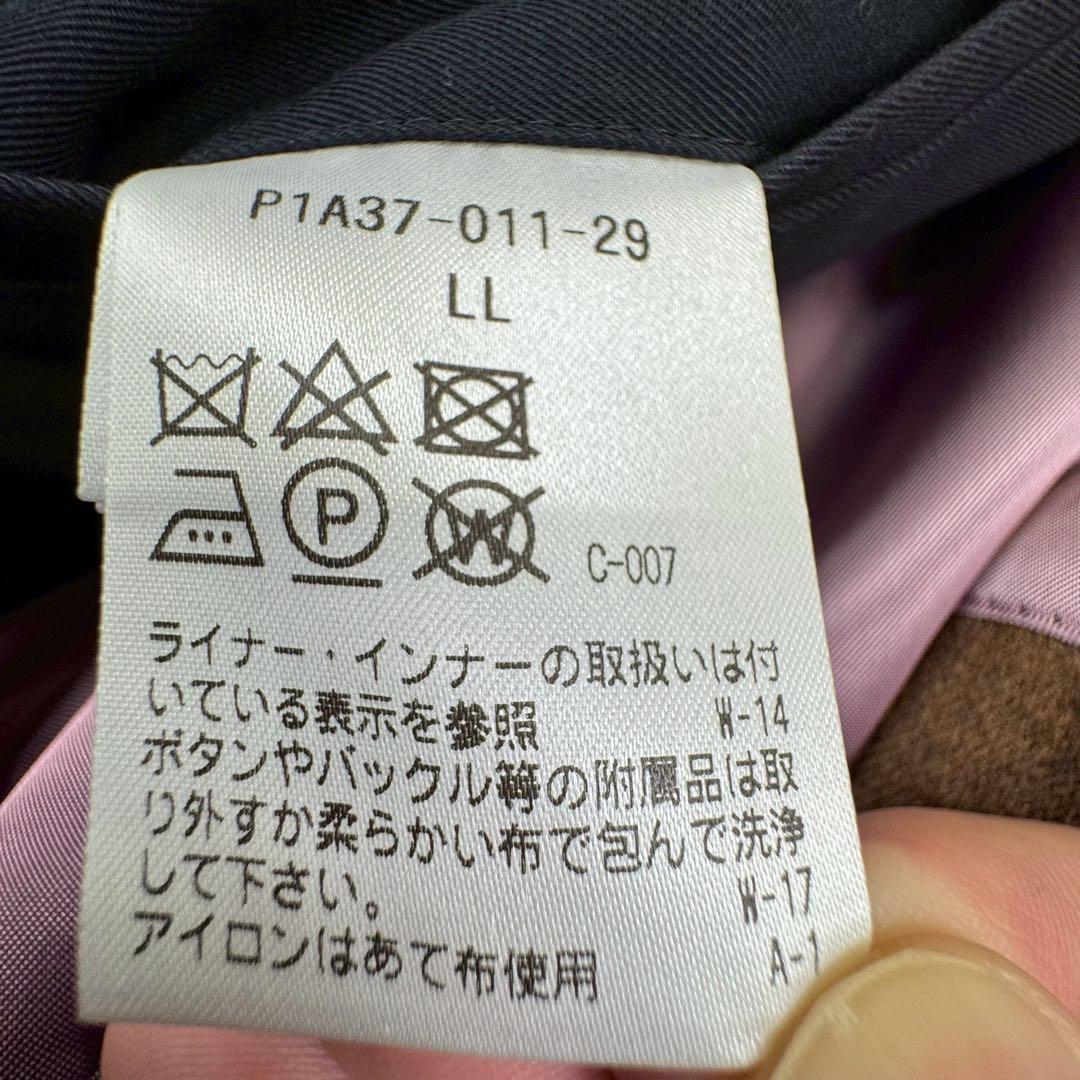 極美品✨ SANYO 100年コート ステンカラーコート 比翼 ライナー付 LL