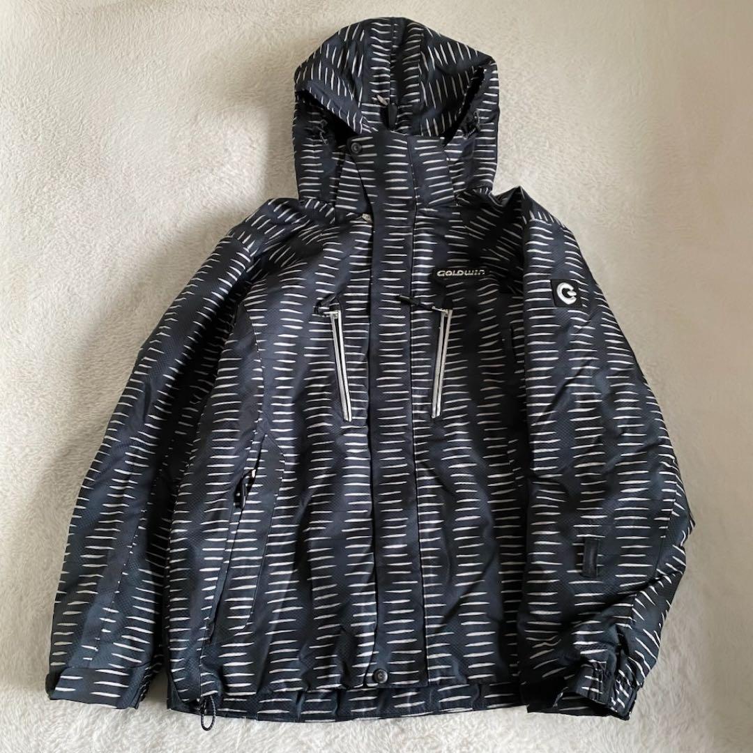 GOLDWIN スキーウェア　ジャケット　ブラック　総柄　ロゴ　M メンズ