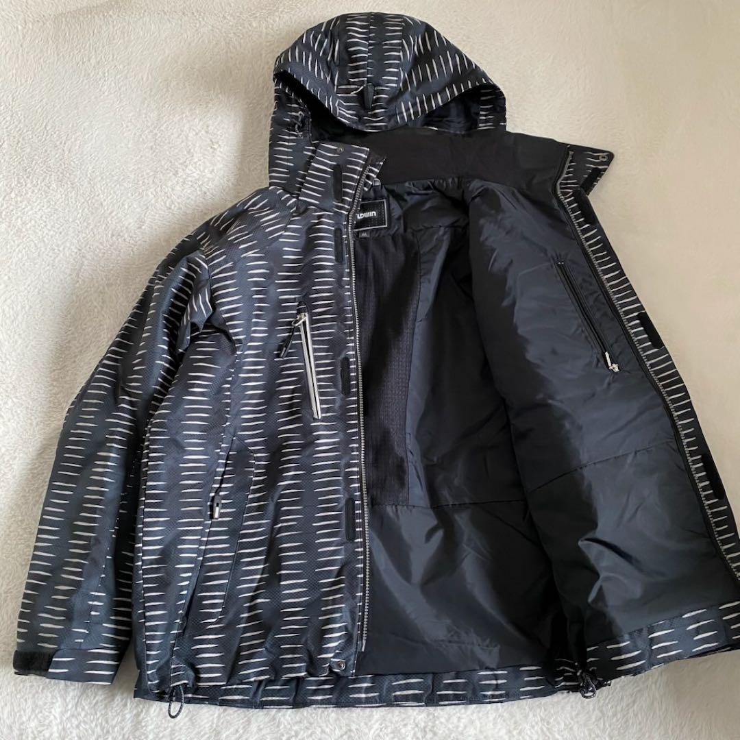 GOLDWIN スキーウェア　ジャケット　ブラック　総柄　ロゴ　M メンズ